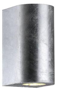 Srebrny kinkiet Canto Maxi 2 - tuba, IP44