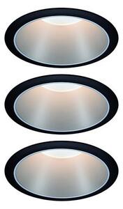 Oczko sufitowe Cole - LED, czarne, zestaw 3 szt
