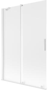 Mexen Velar parawan nawannowy 2-skrzydłowy rozsuwany 120 x 150 cm, szron, biały - 896-120-000-31-20