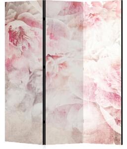 Parawan pokojowy 3-częściowy 135x172 Dwustronny dekoracyjny romantic shabby chic Piwonie W Bieli