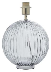 Szklana lampa stołowa Jemma - szara, transparentna