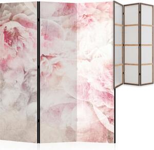 Parawan pokojowy 3-częściowy 135x172 Jednostronny dekoracyjny romantic shabby chic Piwonie W Bieli