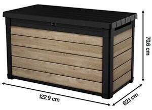 Skrzynia ogrodowa KETER Signature Deco 380L Beżowo-szary
