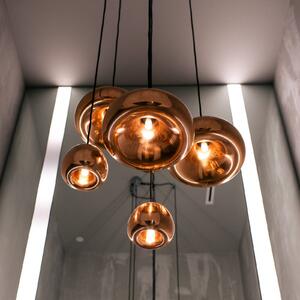 Tom Dixon Lampa wisząca designerska Void mini, możliwość ściemniania, miedziany, salon / jadalnia, miedź, design