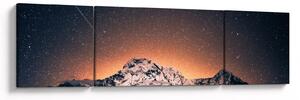 Obraz nocnego nieba z górą (170x50 cm)
