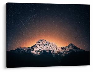 Obraz nocnego nieba z górą (70x50 cm)