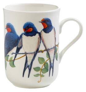 Kubek z porcelany kostnej Maxwell & Williams Birds Swallows, 350 ml