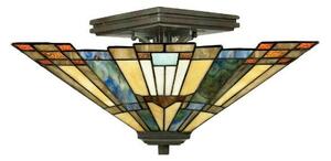 Witrażowa lampa sufitowa Inglenook - klasyczna
