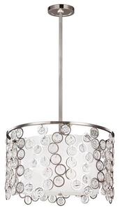 Gustowna lampa wisząca Lexi M - srebrna, połyskujące kryształki