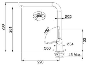 Bateria kuchenna podokienna FRANKE Neptune Style Window Chrom 115.0263.158