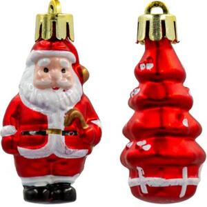Bombka MICA Mikołaj Choinka 925841 (10 sztuk)