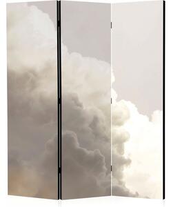 Parawan pokojowy 3-częściowy 135x172 Dwustronny dekoracyjny minimalistyczny atmosferyczny Szary Burzowe Obłoki