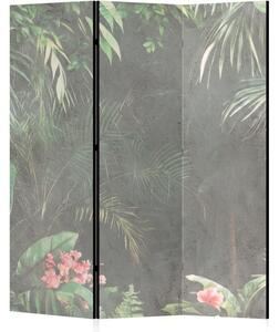 Parawan pokojowy 3-częściowy 135x172 Dwustronny dekoracyjny urban jungle Szary Dżungla Na Betonie