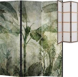Parawan pokojowy 3-częściowy 135x172 Jednostronny dekoracyjny boho vintage Szary Mgła Tropikalnej Dżungli