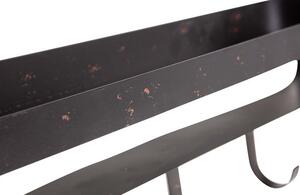 Metalowa półka do łazienki RAKKA 56x29 cm, czarna z patyną