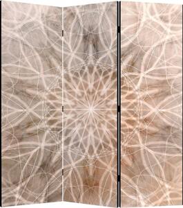 Parawan pokojowy 3-częściowy 135x172 Dwustronny dekoracyjny boho minimalistyczny Beżowy Mandala Z Betonu