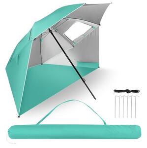 Parasol plażowy NILS CAMP NC17114 2w1 XXL 240 cm Zielony
