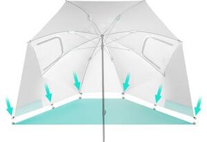 Parasol plażowy NILS CAMP NC17114 2w1 XXL 240 cm Zielony