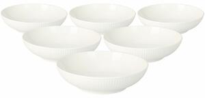 Zestaw 6 porcelanowych talerzy głębokich Linie 20 cm
