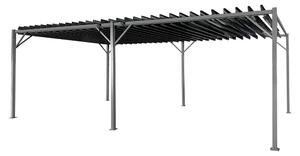 Antracytowa pergola tarasowa Tasos 3x6m Garden Point
