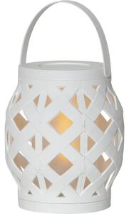 Biały lampion Star Trading Flame Lantern, wys. 16 cm