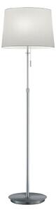 Lampa stojąca w kolorze srebra z tekstylnym kloszem (wysokość 180 cm) Lyon – Trio