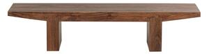 Stolik z litego drewna akacjowego w ciemnym naturalnym kolorze 48x152 cm Eron – WOOOD