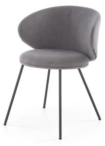 Szare okrągłe krzesło loft | Umeblowana.com