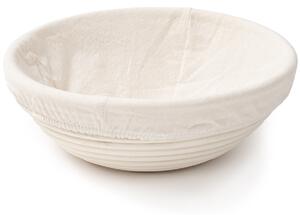 HOME ELEMENTS Okrągły koszyk z materiałowąwkładką, 25 x 8,5 cm