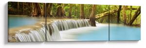 Obraz wodospadu Huai Mae Kamin w lesie (170x50 cm)