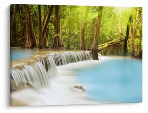 Obraz wodospadu Huai Mae Kamin w lesie (70x50 cm)