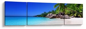 Obraz plaży na wyspie Praslin (170x50 cm)