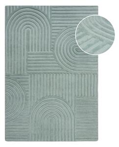 Turkusowy dywan wełniany Flair Rugs Zen Garden, 120x170 cm