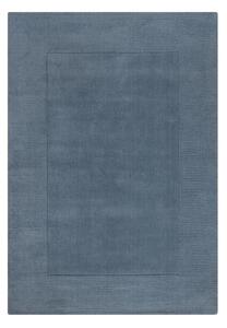 Ciemnoniebieski wełniany dywan tkany ręcznie 120x170 cm Textured Wool Border – Flair Rugs