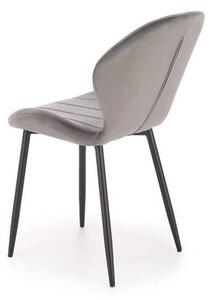 Szare krzesło kuchenne velvet | Umeblowana.com