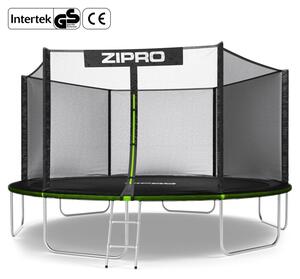 Trampolina ogrodowa z siatką zewnętrzną z drabinką 14FT 435cm dla dzieci Zipro Jump Pro