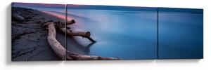 Obraz plaży o zachodzie słońca (170x50 cm)