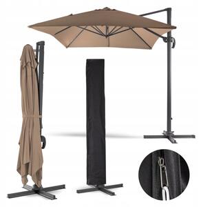 Parasol OGRODOWY TAPAS 296 x 296cm brąz Corciano