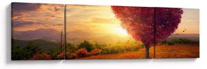 Obraz drzewa w kształcie serca (170x50 cm)