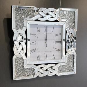 Kwadratowy zegar glamour 55,5x55,5x4,6 cm C-0619