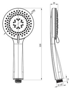 Bateria wannowa natynkowa DEANTE Arnika BQA 013M Chrom