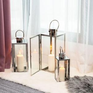 Lampion MY HOME Decor Silver 66552 Srebrny