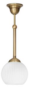 Złota lampa wisząca z małą kulą QNC-S1C