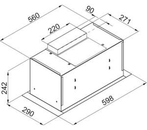Okap VDB Craft Mini 60 BiaÅy 69dB klasa D