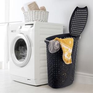 Kosz na pranie plastikowy czarny 45 l