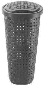 Kosz na pranie plastikowy czarny 45 l