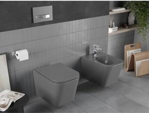 Mexen Teo miska wc Rimless z deską wolnoopadającą slim, duroplast, szara ciemna mat - 30854071