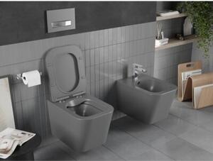 Mexen Teo miska wc Rimless z deską wolnoopadającą slim, duroplast, szara ciemna mat - 30854071