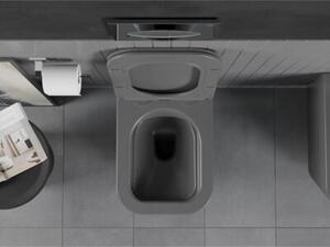 Mexen Teo miska wc Rimless z deską wolnoopadającą slim, duroplast, szara ciemna mat - 30854071