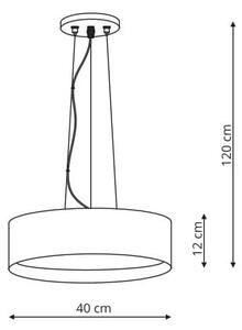 Hudson lampa wisząca czarna LP-043/1P BK